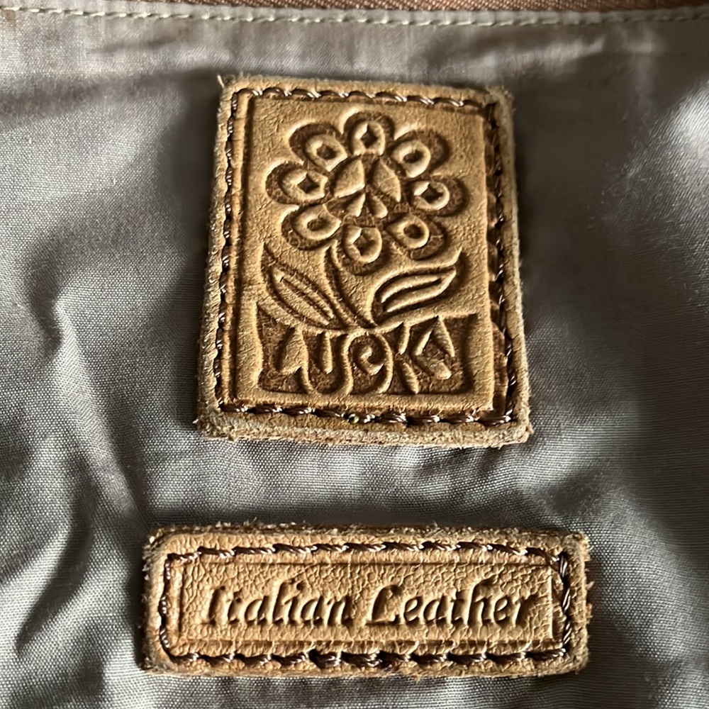 LUCKY BRAND Camel Italian Leather Abbey Road Crossbody Bag Shoulder Purse - Picture 13 of 16